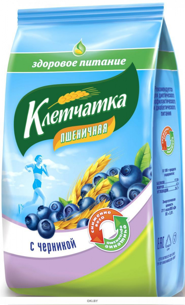 КЛЕТЧАТКА ПШЕНИЧНАЯ С ЧЕРНИКОЙ ДИЕТИЧЕСКАЯ 150г - фото