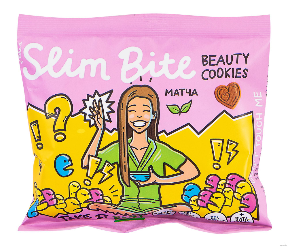 Печенье «Slim Bite» матча, 115 г - фото