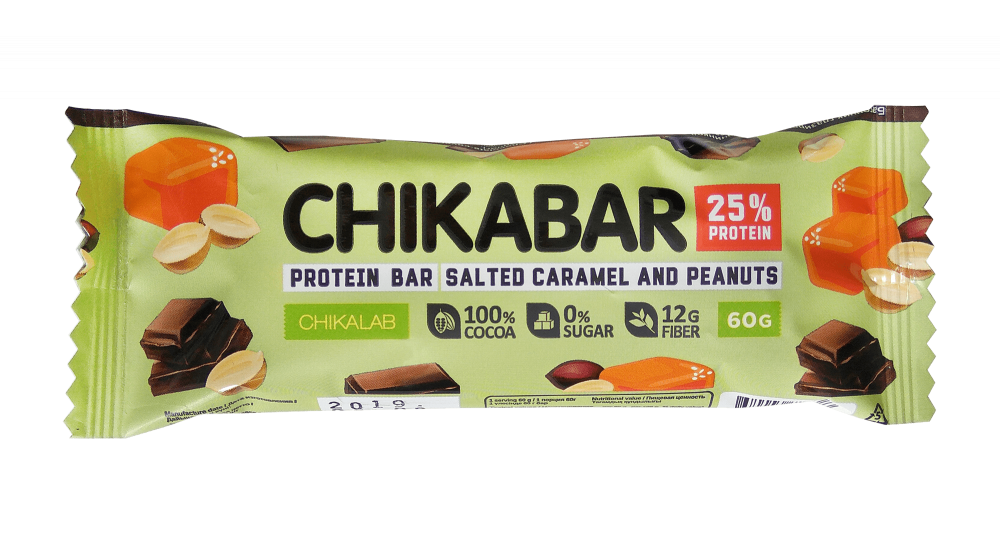 Батончик глазированный «Chikalab» с начинкой арахис, 60 г - фото
