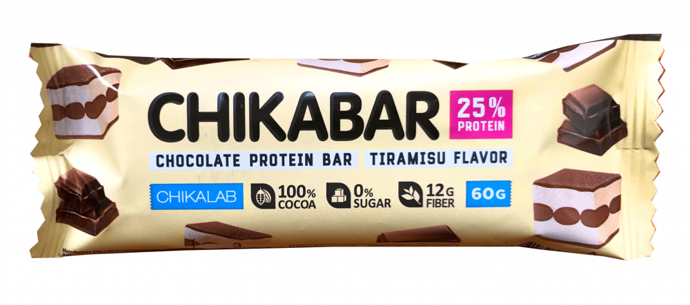 Протеиновый батончик Chikalab – Chikabar - Тирамису с молочной начинкой, 60г - фото
