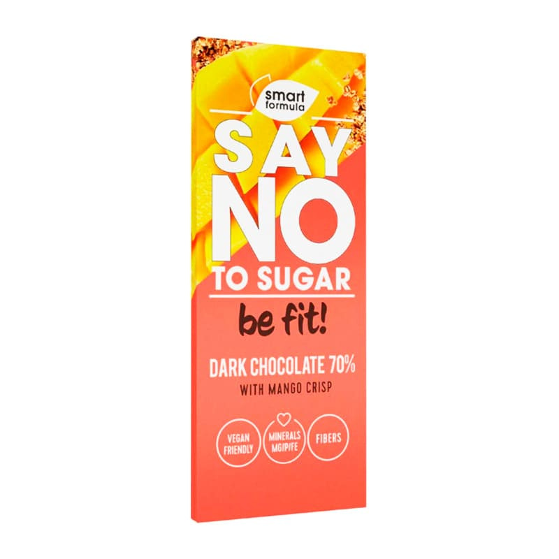Шоколад Smart Formula Dark with mango crisp, 90 г - фото