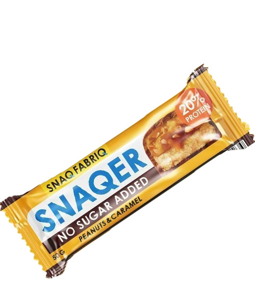 Протеиновый Батончик в шоколаде Арахис карамель Bombbar Snaq Fabriq - SNAQER (50г) - фото