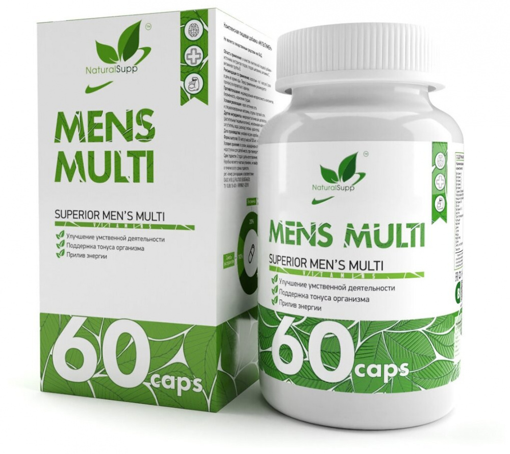 Mens Multi NaturalSupp (мужские витамины), 60 капсул - фото