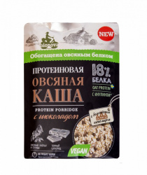 Протеиновая овсяная каша Bionova с шоколадом vegan protein быстрого приготовления 40 г