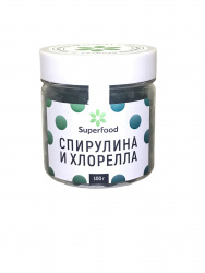 Спирулина и Хлорелла в таблетках Superfood,100г